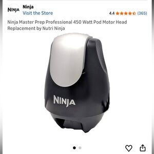 Ninja Black and Silver Motor Head Replacement for Master Prep